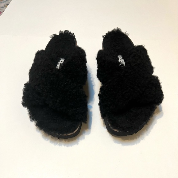 Birkenstock Black Plush Sandals - Picture 3 of 10